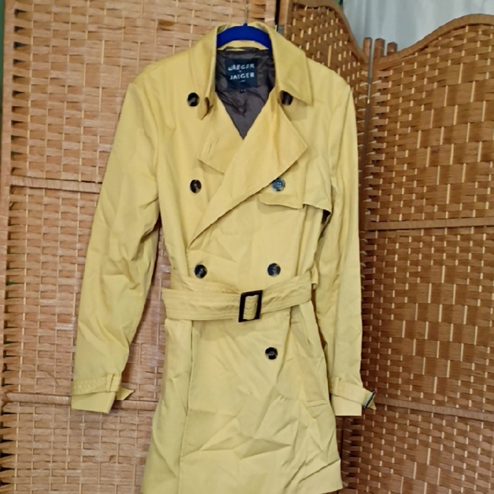 Jaeger Women's Elegant Yellow Trench Coat